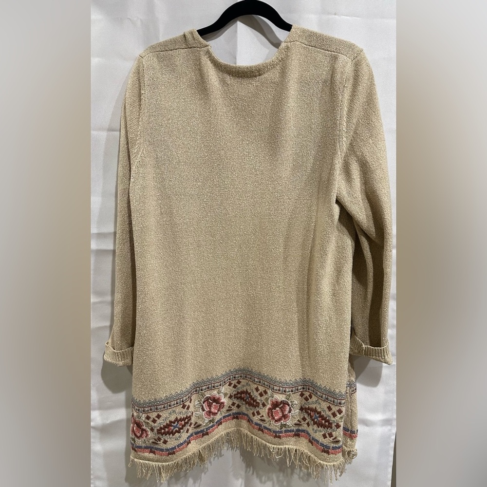 Johnny Was Beige (L) Women's Cardigan - Picture 2 of 6